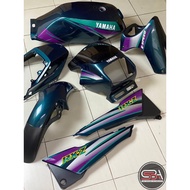 COVERSET BODYSET RXZ MILI GRAPHIC GREEN PURPLE ORIGINAL EQUIPMENT MANUFACTURER (OEM) - READY STOCK ITEM