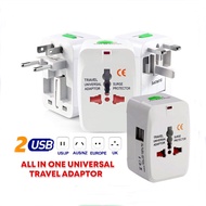 Universal Travel Adaptor Plug All In One International Travel USB Output Charger Adapter Plug Socket For CN/EU/UK