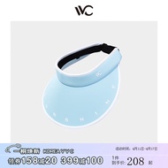 VVC遮阳帽防晒帽夏季女运动太阳帽防紫外线百搭遮脸遮面遮阳防护帽子 时尚款-小字母(北欧蓝) 可调节帽围--防风绳设计