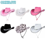 OMXILOYI Cowgirl Hat Women Fashion Cosplay Costume Party Performance Sequin Cowgirl Hats