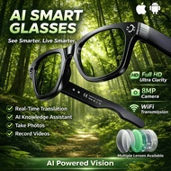 Upgraded W610 Smart Glasses | 8MP Camera, 1200P HD Video, AI Vision, Bluetooth Calling & Instant Voi