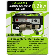 ♞,♘Daiden Generator Gasoline DGG1500