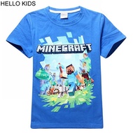 New Cartoon Minecraft Fortnite Printing T-shirt For Boy Girls Short Sleeves 100% cotton T Shirt Chil