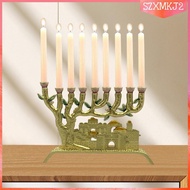 [szxmkj2] 9 Branch Candle Holder Menorah Candle Stand for Celebration Festival Events