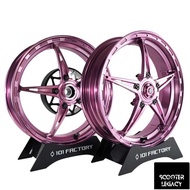 1O1 Factory P145 Pink Front & Rear Vespa Sprint Primavera GTS Rims