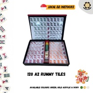 [SG Stock] A2 Rummy Mahjong 120 Tiles Rummy Mahjong Set Mahjong Tiles Singapore Malaysia Mahjong