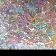 CLEAR MIXED FLAT CUBIT RIBBON BEAD 1 POUND