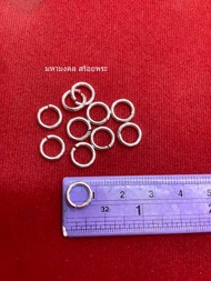 SLS045 ห่วงเงินแท้ ขนาด 8*1.5 mm สำหรับห้อยพระ สร้อยคอ สร้อยข้อมือ