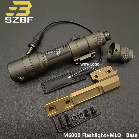 SF Tactical Flashlight M300 M600 M600B M300B Scout Light Pressure Switch 600Lumen Hunting Gun Light 