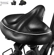 DAWAY C40 Ultra Comfortable Oversized Bike Seat - Memory Foam Padded, Extra Wide Bicycle Saddle, Erg