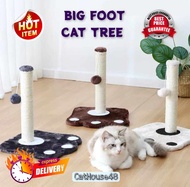 [CatHouse48] Big Foot Cat Tree Play Scratcher Pole With Paw Shape