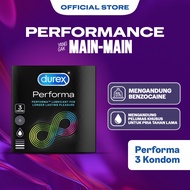 Durex Performa Kondom Tahan Lama Kondom Aman Pria 3s - Condom with Lubricant