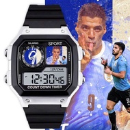 Suarez Mbappe Yamal Neymar Messi CR7 Electronic Sport Watch Waterproof Silent Gift Rubber Band Quart