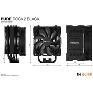 be quiet Pure Rock 2 - Black - Quiet and Effective Cooling CPU Fan Original