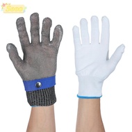 SEEO Protection Gloves Work Mesh Butcher Mittens Hand Protection Stab Resistant Glove