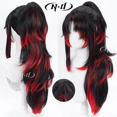 ND Tsugikuni Yoriichi Kimetsuu Cosplay Wigs Hair Hairpiece for Comic-con Cosplayer Halloween Costume