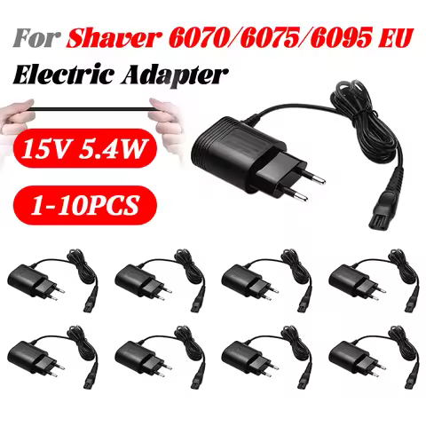 10-1PC Power Adapter Charger for Philips Shaver HQ8505/6070/6075/6095 15V Power Supply EU Plug Elect