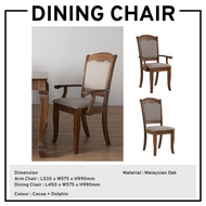 2 Units Dining Arm Chair Solid Wood Dining Chair Arm Chair