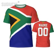2025 New AdultCustom Name Number South Africa Flag Emblem 3D T-shirts For Men Women Tees jersey team