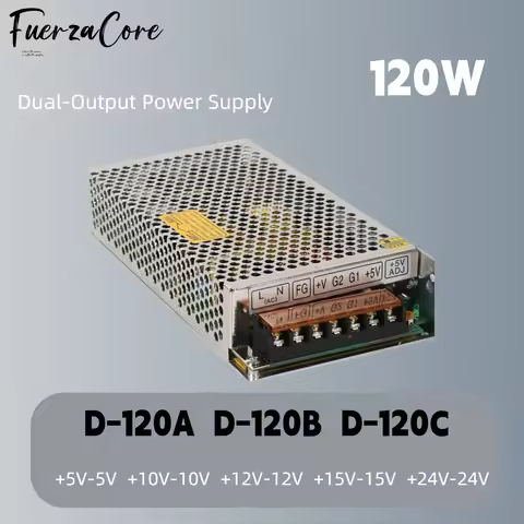 120W Dual Output Power Supply 100-240VAC DC 120A 120B 120C 10V 12V 15V 24VDC SMPS for Motors Batteri