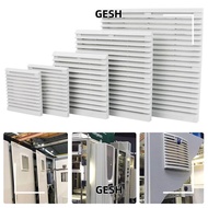 GESH Cabinet Ventilation Filter, ABS White Shutters Fan Grille, Without Fan Filter Panel