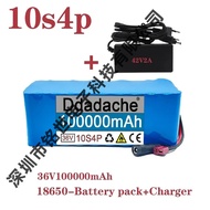 100%Original36V 10S4P 100ah Large Capacity18650Lithium Battery Pack Electric Bicycle