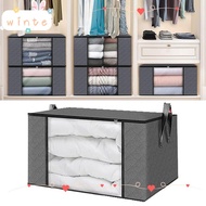 WINTE Foldable Storage Box, Dustproof Non-woven Fabric Clothes Storage Bins, Sundries Organizer 35L/