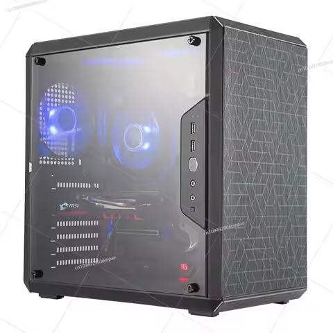 Q300L Q500L mini desktop chassis, mini itx desktop small chassis, side transparent ATX motherboard 1