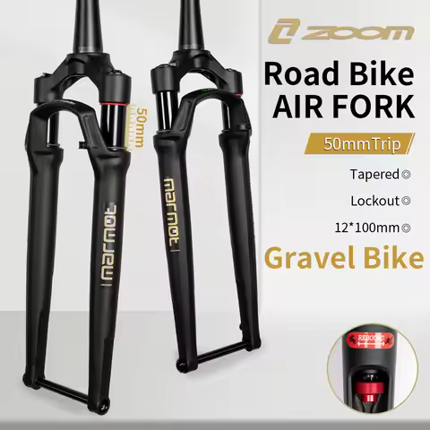 ZOOM 50mm Gravel Bike Road-bike shock Air Suspension Fork Lockout, and Rebound Damping on Your
