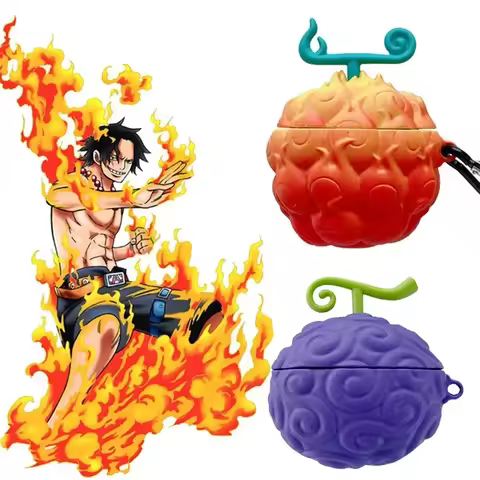Devil Fruit For 2024 Airpods 4 3 2 1 Pro Case 3D Anime Cartoon Earphone Accessories Protective Silic