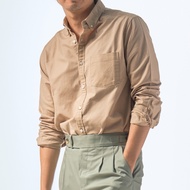 era-won เสื้อเชิ้ต คอปก แขนยาว Oxford Shirt Signature  สี Beige