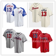 Jersi besbol Atlanta Braves, jersi Braves nombor 13, baju Acuna Jr.