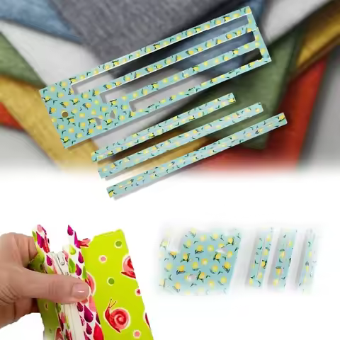 Zipper Pocket Template1set Lemon Pattern Acrylic Zipper Templates 7/8/9 Inch Beginner Measuring Prec