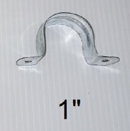 Klem omega plat besi seng untuk pipa air pvc paralon tiang antena - 1 Inch