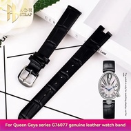Concave Strap for GEYA Queen Series G70677L Leather Bracelet 76077 Notch Wristband Female Watchband 