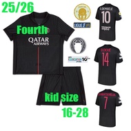 25/26 O.DEMBELE jersey 25/26 PSG  jersey Fourth soccer clothe kid suit KVARATSKHELIA D.DOUE VITINHA 