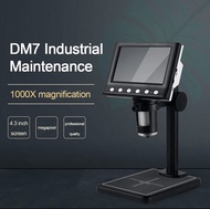 DM7 4.3 กล้องจุลทรรศน์ดิจิตอล1600X เหรียญกล้องจุลทรรศน์960P กล้องจุลทรรศน์สำหรับผู้ใหญ่ Soldering 8