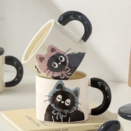 Cute Cat Ceramic Mug + Unique 3D Lid + 300ml For Coffee & Gift +