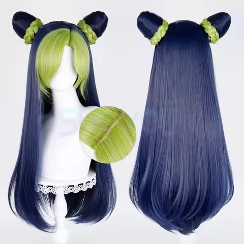 New Kujo Jolin Cosplay Wig Long Wigs Heat Resistant Synthetic Hair JOJO Jolyne Cujoh Role Play Wigs 