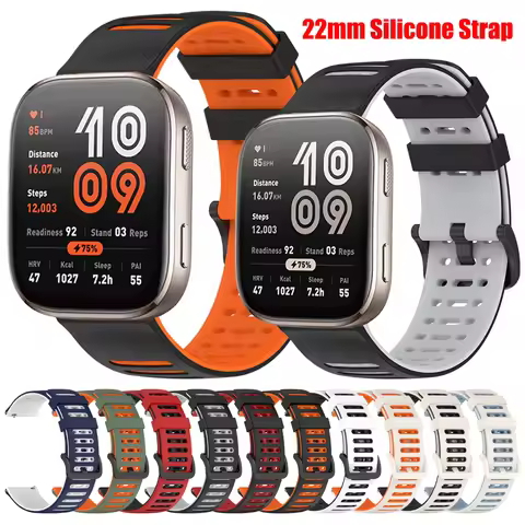 22mm Silicone Breathable Sport Strap For Amazfit Bip6 46mmSmartWatch Band For Amazfit BALANCE 2/GTR4