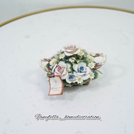 Pajangan Bunga Keramik Bunga Itali London Capodimonte Import Dekorasi Rumah