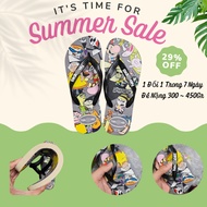 Cartoon Car Toon with Thai clip-on straps for men going to the beach, full box, men's havanas fashio