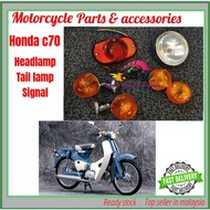 1set SIGNAL / TAIL LAMP /  HEADLAMP HONDA C70 BULAT lampu depan belakang c70 combo set
