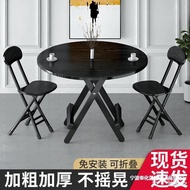 Foldable Household round Table Small Apartment Dining Table Simple Dining Table Dormitory Desk Mahjong Table Small Table