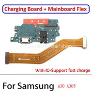 Fast Charging Board For Samsung  A30 A305F USB Quick Charge Port  Main Motherboard Flex Cable HuoLSP