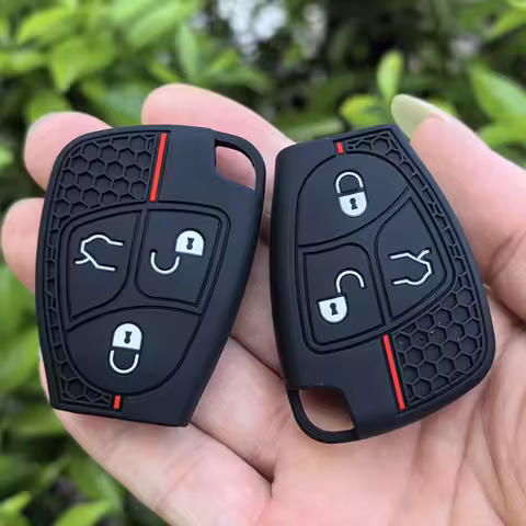 3 Buttons Silicone Car Remote Key Case Cover Shell Fob for Mercedes Benz C B E Class W203 W211 W204 