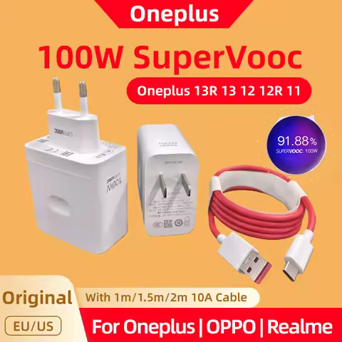 Original Oneplus Charger 100W 80W 65W SuperVooc Type C USB Adapter Fast Charge For Oppo Realme One P