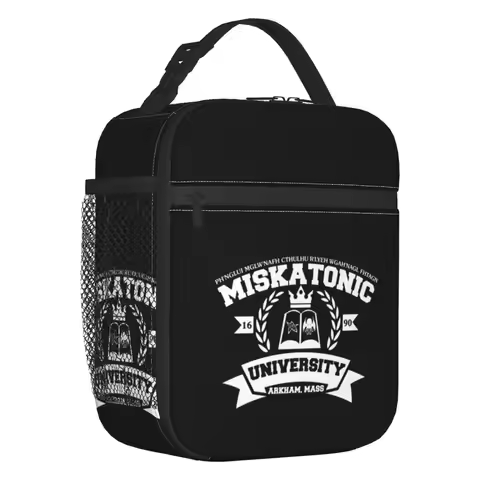 Call Of Cthulhu Miskatonic University Insulated Lunch Bag for Women Portable Cooler Thermal Lunch Bo