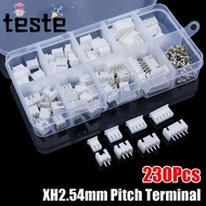 230Pcs Pin Connector, XH2.54 2p 3p 4p 5pin 2.54mm Pitch Terminal,  Housing Kit 4 Value Male And Fema