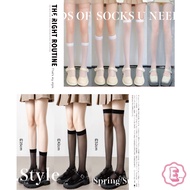 👸🏻E. Style [Ready Stock-Next Day Delivery] H0028 0D Translucent Stockings Middle Tube Socks Women's 